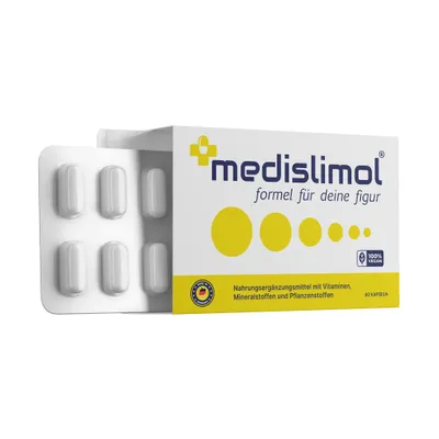 Produktbild von Medislimol Nahrungsergänzungsmittel Kapseln | natürlich & wirkungsvoll