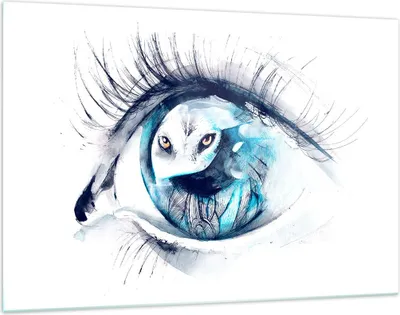 Produktbild von Bilder auf glas - Wildnis fantasie Augapfel illustration - 120x80cm - Glasbilder - Wandbilder - Kunstdruck - Wanddekoration aus Glas - Glas Bilder - Wandbild auf Glas - GAA120x80-3098
