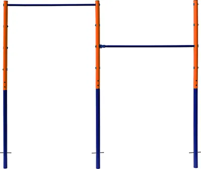 A playground pull-up bar set.