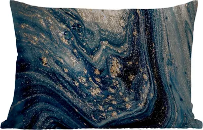 Produktbild von MuchoWow® Outdoor Kissen - Marmor - Farbe - Glitter - Gold - 60x40 cm - Wetterfest - Lounge Kissen - Zierkissen - Kissen für Innenräume