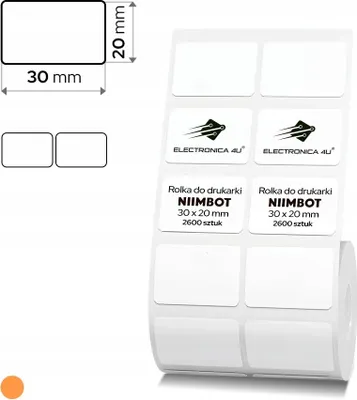 Image de Étiquettes autocollantes thermiques pour Niimbot K3 30x20 2600 pièces