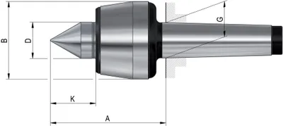 Produktbild von FORMAT Körnerspitze mitlaufend MK 5