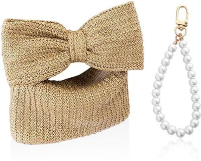 Productafbeelding van Handtas Zomer Stro - Koppeling - Vakantie Handtas - 1 Stuk - Uniek Ontwerp - Gemaakt van Stro - Clutch
