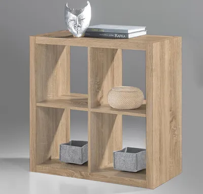 Zdjęcie produktu dla Raumteiler >Portia< in Sonoma-Eiche - 77x77x38cm (BxHxT)