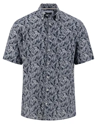 Produktbild von Fynch-Hatton Slub Print, B.D., 1/2 navy M