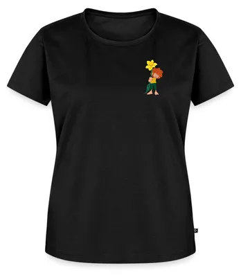 Produktbild von Spreadshirt Pumuckl Design Mit Gelber Blume Frauen Premium T-Shirt, XXL, Schwarz