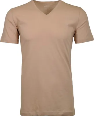 Produktbild von Größe M Ragman Herren T-Shirt Doppelpack V-Ausschnitt Body Fit Light Skin Hautfarben Modell 48057 086 M