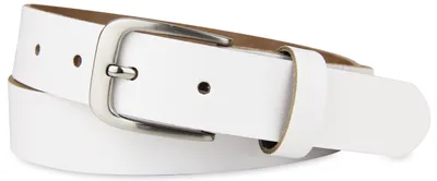 Produktbild von Ledergürtel  GERMANY, 3 cm breit, Gürtel für Damen und Herren, Weiß, Größe: 110