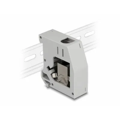 Produktbild von DELOCK Hutschienenadaptermit Keystonemodul RJ45