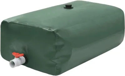 Productafbeelding van Watertank met Kraan - Regenwatertank Opslag - Water Opslaan Buiten - Inklapbaar PVC Ontwerp - 1500 Liter - Blauw