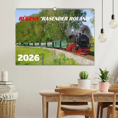 Produktbild von Rügens "rasender Roland" (Wandkalender 2026 DIN A2 quer), CALVENDO Monatskalender