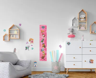 Produktbild von Nickelodeon Wandmontierter Wachstumsmesser, Paw Patrol, pink