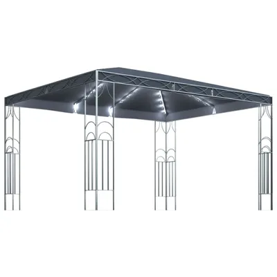 Produktbild von vidaXL Pavillon mit LED-Lichterkette 400x300 cm Anthrazit