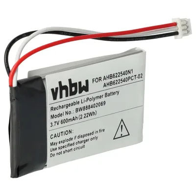 Produktbild von vhbw Akku Ersatz für Sennheiser CP-SN40, 564546, AHB622540N1, AHB622540PCT-02 für Wireless Headset Kopfhörer (600 mAh, 3,7 V, Li-Polymer)