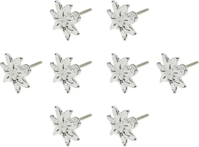 Imagen del producto de Pomo para puerta de hierro fundido, con diseño floral antiguo, juego de 8 unidades, 60 mm, para muebles