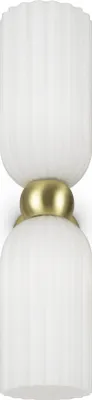 Produktbild von Moderne Wandleuchte Antic, MOD302WL-02W, 1-flammig, Metallrahmen, Farbe der Beschläge -Gold, Farbe der Lampenschirms- Weiß, für Küche, Schlafzimmer, 40 W, E14x1 nicht enthalten.