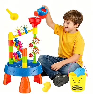 Productafbeelding van Water- en Zand Speeltafel voor Kinderen met Waterwiel