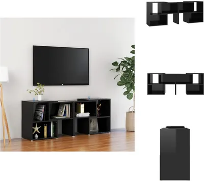 Produktbild von vidaXL TV-Schrank Hochglanz-Schwarz 104x30x52cm Holzwerkstoff -  TV-Möbel