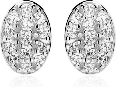 Produktbild von Ovale Ohrstecker Sterlingsilber Zirkonia