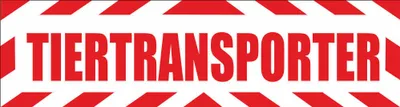 Produktbild von INDIGOS UG - Magnetschild "Tiertransporter" mit Rahmen 45 x 12 cm reflektierend - Magnetfolie für Auto / LKW / Truck / Baustelle / Firma