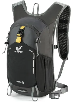 Imagen del producto de Mochila de senderismo para hombre, mochila de día pequeña, ideal para actividades al aire libre y camping, 15 litros, color gris