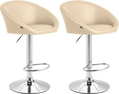 Produktbild von 2er Set Barhocker Miami V2 Kunstleder C creme