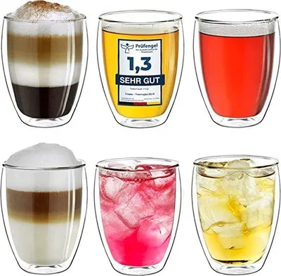 Produktbild von Famanu Doppelwandige Gläser Set von 6 - 400 ml