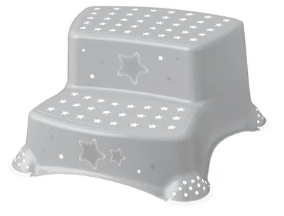 Obrázek produktu pro Baby Nellys Stolička - schůdky s protiskluzem Baby Star - šedé,