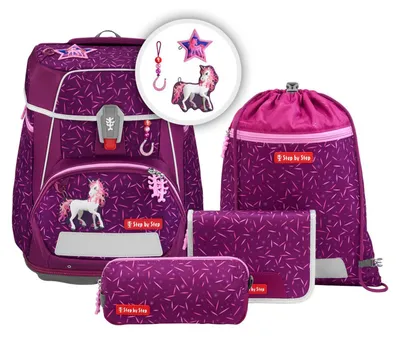 Produktbild von Step by Step Space Schulranzen-Set 5-teilig Pretty Unicorn Nuala beere