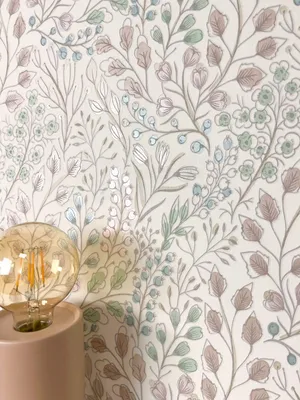 Produktbild von NEWROOM Tapete Weiß Vliestapete Blätter - Blumentapete Floral Rose Grün Blumen Äste Blätter Romantisch Rosentapete