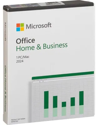 Zdjęcie produktu dla Microsoft Office Home and Business 2024, Pakiet biurowy, Pełny, 1 x licencja, Niemiecki, 52 g, 115 mm
