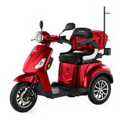 Immagine prodotto di Scooter elettrico Veleco Draco - batteria agli ioni di litio - 800W - completamente assemblato e pronto all'uso - scooter per anziani - scooter a 3 ruote (rosso)