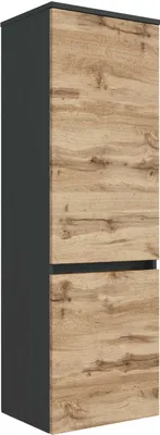 Produktbild von Midischrank - Graphit Nachbildung - Wotan Eiche Nachbildung - 2 Türen