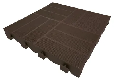 Produktbild von ONEK WPC-Klickfliese braun 40 x 40 x 4,5 cm 1 Stück