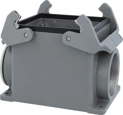 Productafbeelding van HARTING Han 32B, hoog basisframe, 1x M50 zijuitgang voor kabels, met 2 dwarsbalken, aansluiting M50, klembereik