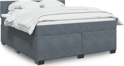 Produktbild von Maison Exclusive - Boxspringbett mit Matratze Dunkelgrau 180x200 cm Samt