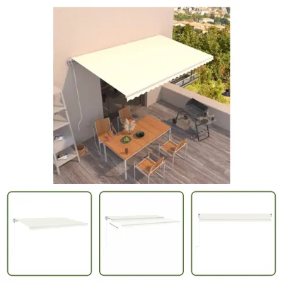 Immagine prodotto di The Living Store Tenda da sole automatica a scomparsa 500x350 cm Crema