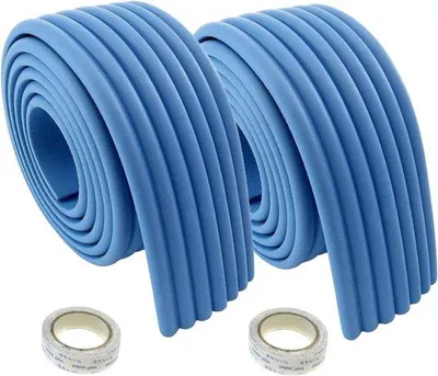 Produktbild von Famanu Sicherheitsbuffer 4 m x 80 mm weiche Stoßschutzpolster für Kinder - blau