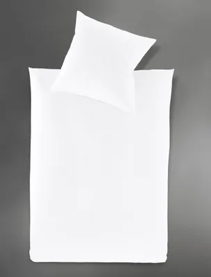 Immagine prodotto di Set di biancheria da letto Irisette Mako-Satin uni Paris 8000 bianco 155 x 200 cm + 1 federa 80 x 80 cm