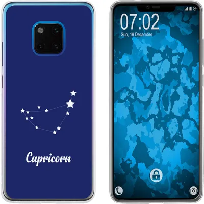 Produktbild von PhoneNatic Case kompatibel mit Huawei Mate 20 Pro Silikon-Hülle SternzeichenCapricornus M7