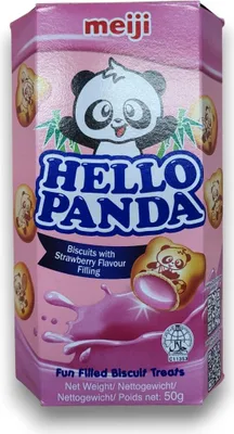 Produktbild von Meiji Hello Panda Erdbeer Füllung 50g