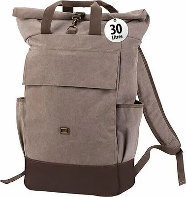 Image de Sac à dos en toile rolltop 30 L hydrofuge avec compartiment PC