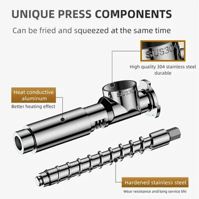 Produktbild von Automatische Ölpresse Maschine - X8S - 220V EU-Stecker - Schneckenpresse für Samen und Nüsse - Moringa Sonnenblume Erdnuss Sesam - Klein gewerblich & Haushalt