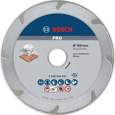 Zdjęcie produktu dla Tarcza diamentowa do marmuru Bosch PRO, 150x22,23