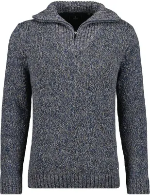 Ragman H-Sweatpulli Pulli  Zipp braun meliert in blau