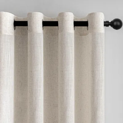 Produktbild von Beige Vorhänge 220 x 140 cm mit Ösen, 2er Set