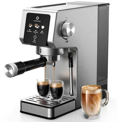 Produktbild von Kaffeemaschine Espressomaschine 20 Bar Siebträger Edelstahl Silber