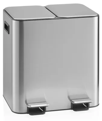 Obrázok produktu pre hjh OFFICE odpadkový kôš 30 litrov Clean 10 odpadkový kôš na triedenie odpadu obdĺžnikový pre kuchyňu, kanceláriu s pedálom 47,5 x 43,0 x 37,5 cm