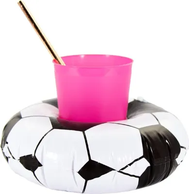 Produktbild von Oblique Unique 20x Schwimmender Fußball Getränkehalter Becherhalter aufblasbar Pool Badespielzeug