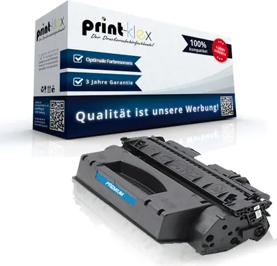 A toner cartridge and its packaging are displayed against a white background.